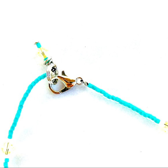 Handmade Green and Yellow Flower Anklet - Picture 4 of 6